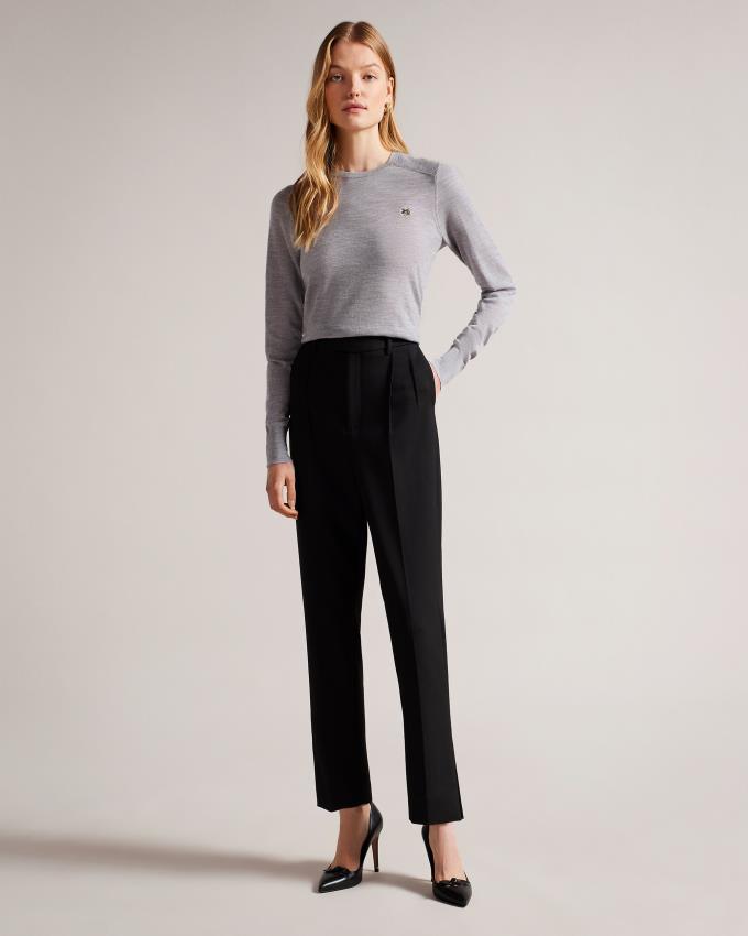 Pull Ted Baker Merino Wool Crew Neck Grise Femme | PTA-73064390